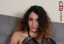 Stunningly beautiful Mistress Thena wants you to suck her strapless dildo