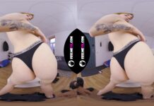 Redhead Big Tits Teen Lilly Mays Virtual Reality Striptease