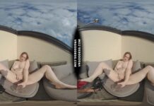 Diana Outdoor Balcony Masturbation First Time Finger In Ass And Anal Huge Dildo Pussy Stretch