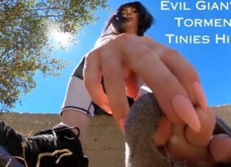 Evil Giantess Torments Tinies Hiking