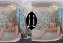 Coroline Masturbates In Shower With Pink Vibrator 3D 180VR