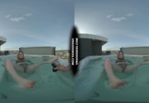 Hot Babe Melonie Rooftop Jacuzzi Dildo Masturbation