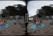 Kristina Masturbating And Showing Her Pussy On A Secluded Beach In Italy