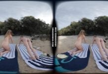 Kristina With Mira On A Tropical Nude Italian Beach Doing Yoga Naked