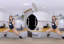 Margarita Young Teen Virtual 3D Strip in Kitchen