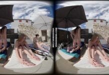 Kristina Emmux And Rebeka Ruby Poolside Naked Sunbathing Swimming Italian Villa