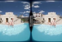 Kristina Emmux And Rebeka Ruby Poolside Naked Sunbathing Swimming Italian Villa