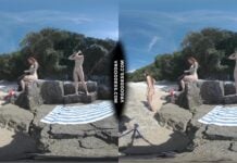 Rebeka Ruby Risky Nude Beach Dildo Masturbating On Vacation Nude Girls Background