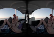 Lily Mays Uses Dildo And Her Pussy Licking Tongue On Rebeka Ruby Sunset Boat Ride